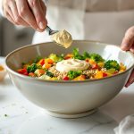 Préparation d'un bowl équilibré