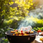 barbecue_jardin_ensoleillé_brochettes