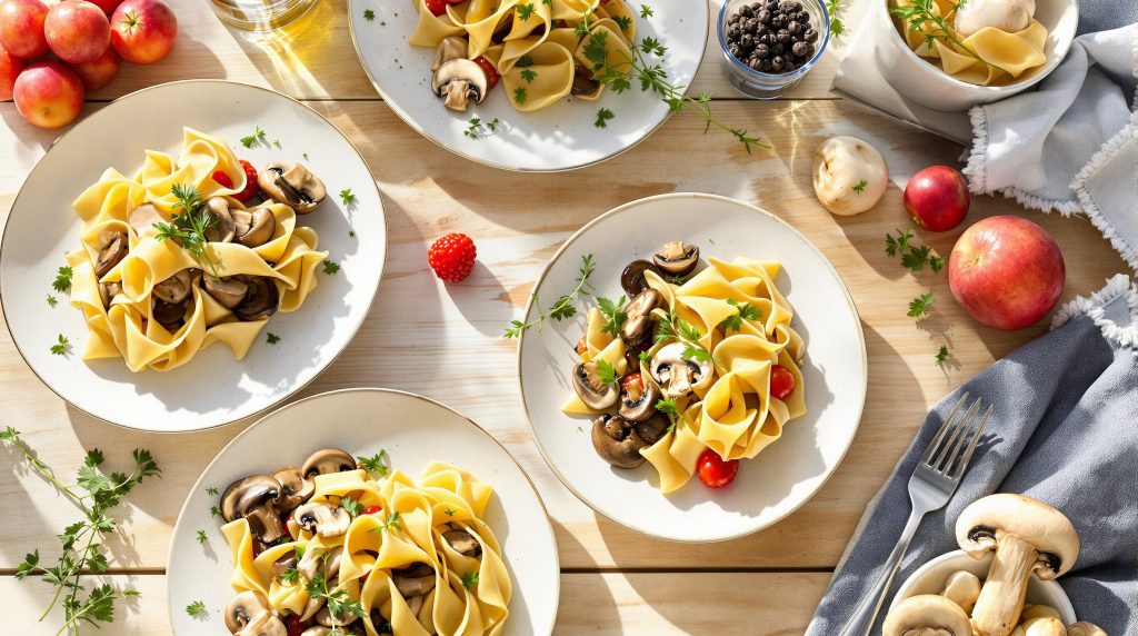 Dégustation de tagliatelles variées.