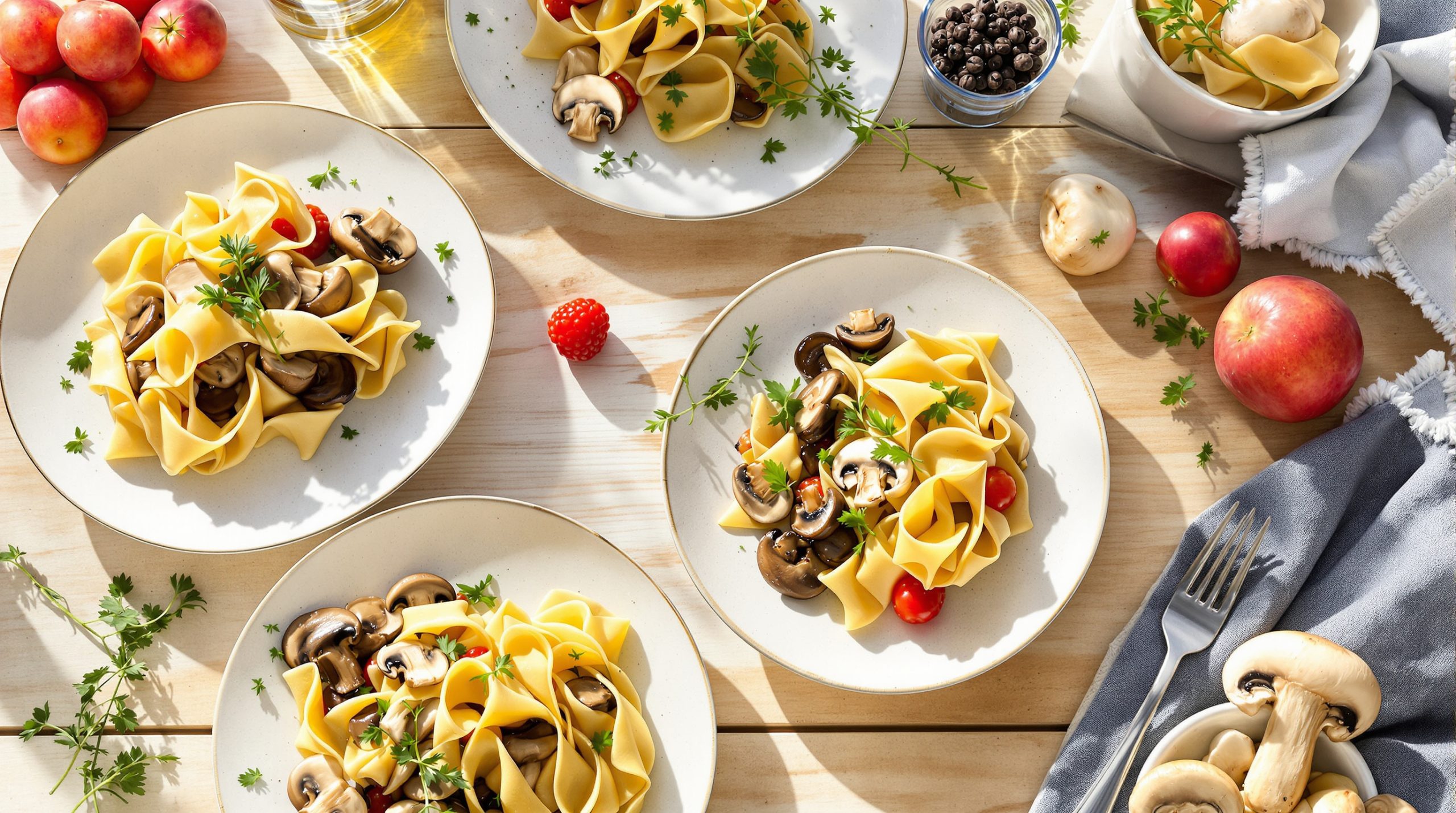 Dégustation de tagliatelles variées.