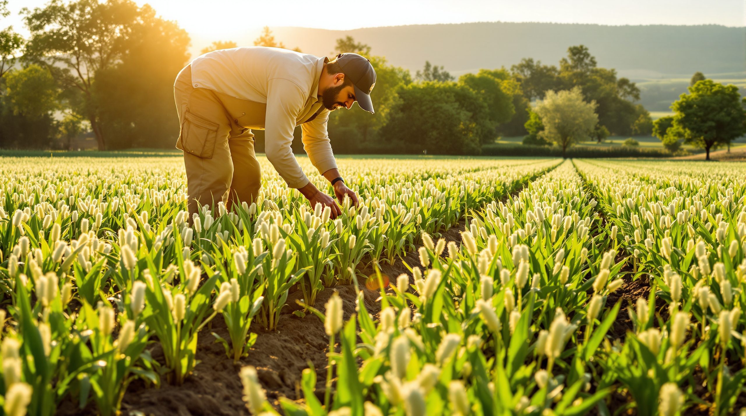 Récolte printanière d'asperges