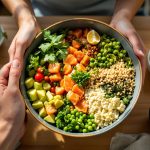Assemblage Poke Bowl Coloré