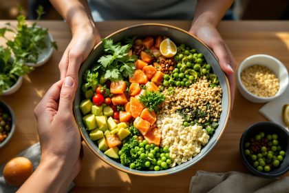 Assemblage Poke Bowl Coloré