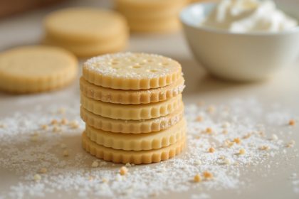 Découpe d'un biscuit pour gâteau à étages