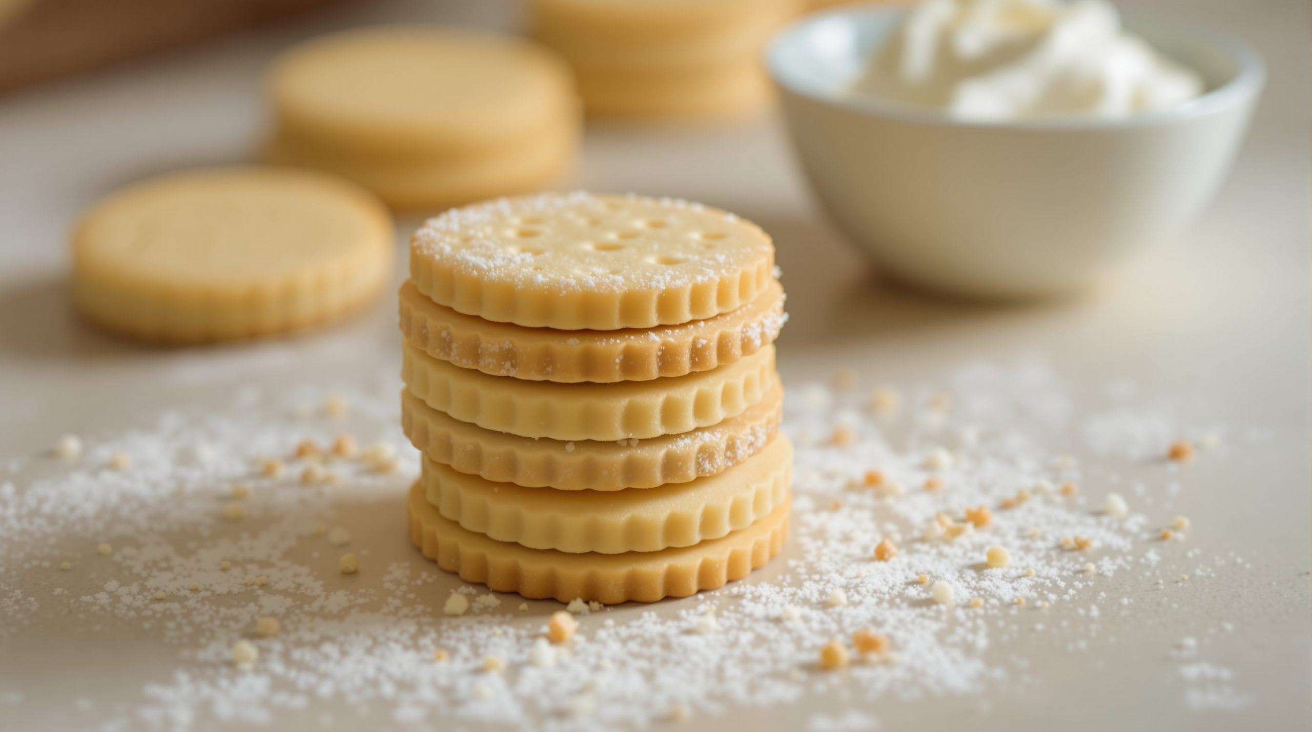 Découpe d'un biscuit pour gâteau à étages