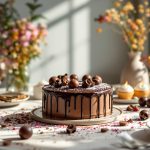 Dessert festif au chocolat.