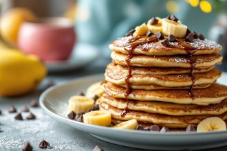 Pancakes Banane Chocolat Matin