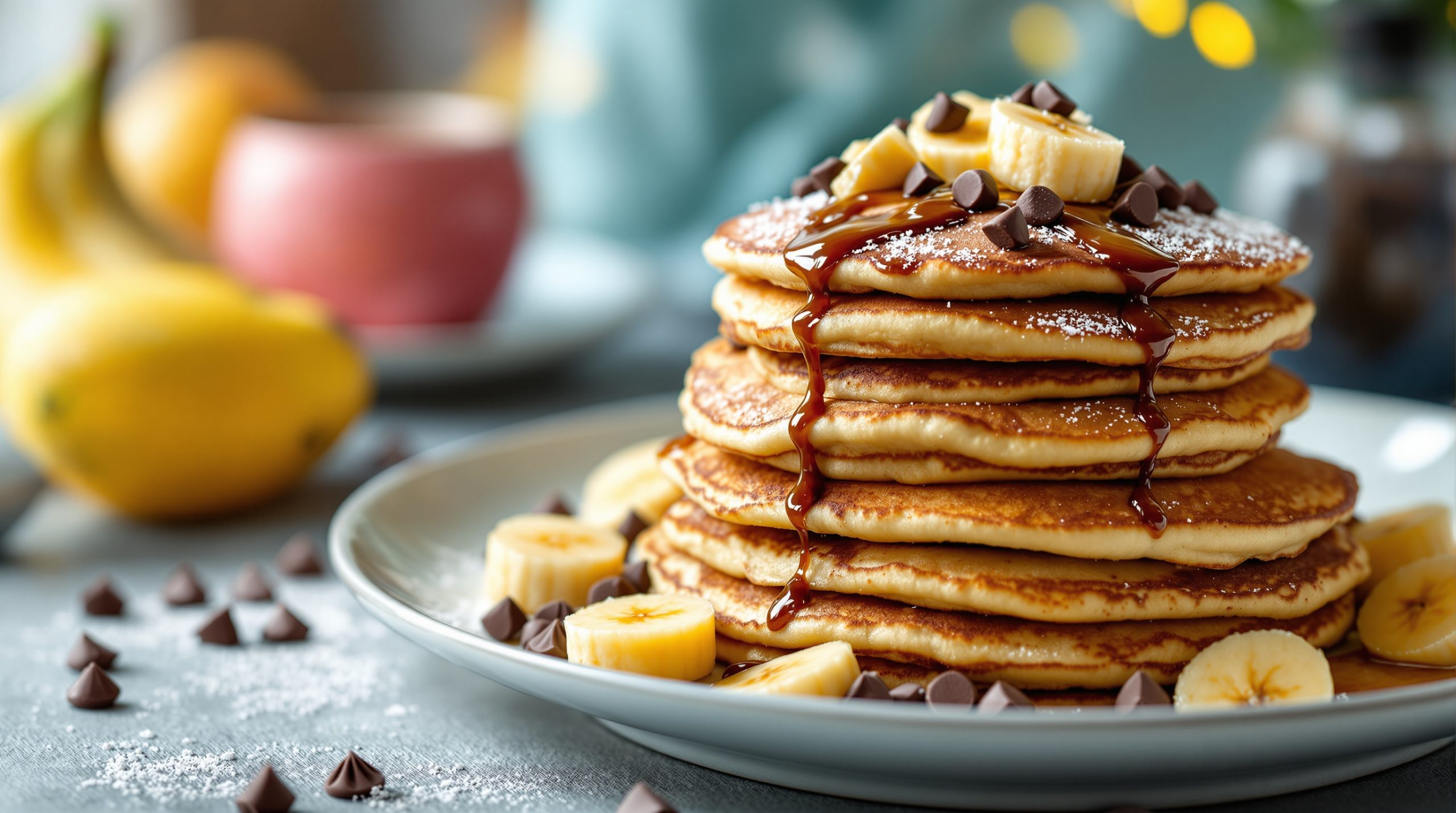 Pancakes Banane Chocolat Matin