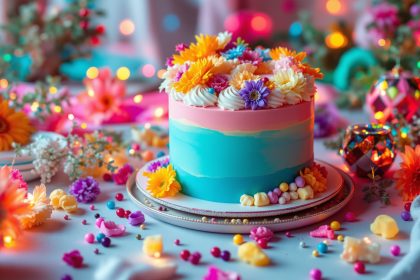 table_anniversaire_gâteau_coloré