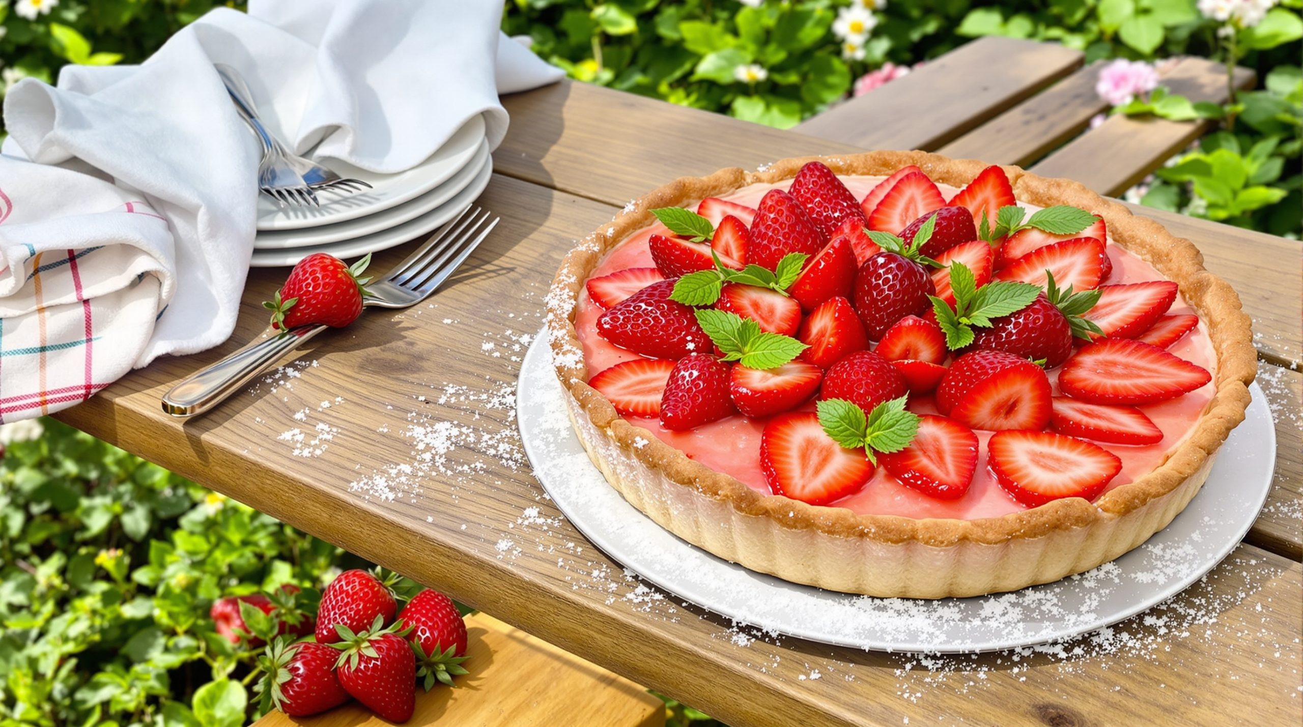 tarte_fraises_éclatante