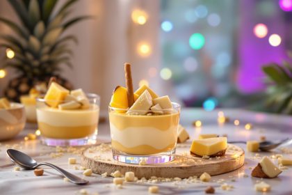 Verrines de dessert exotique.