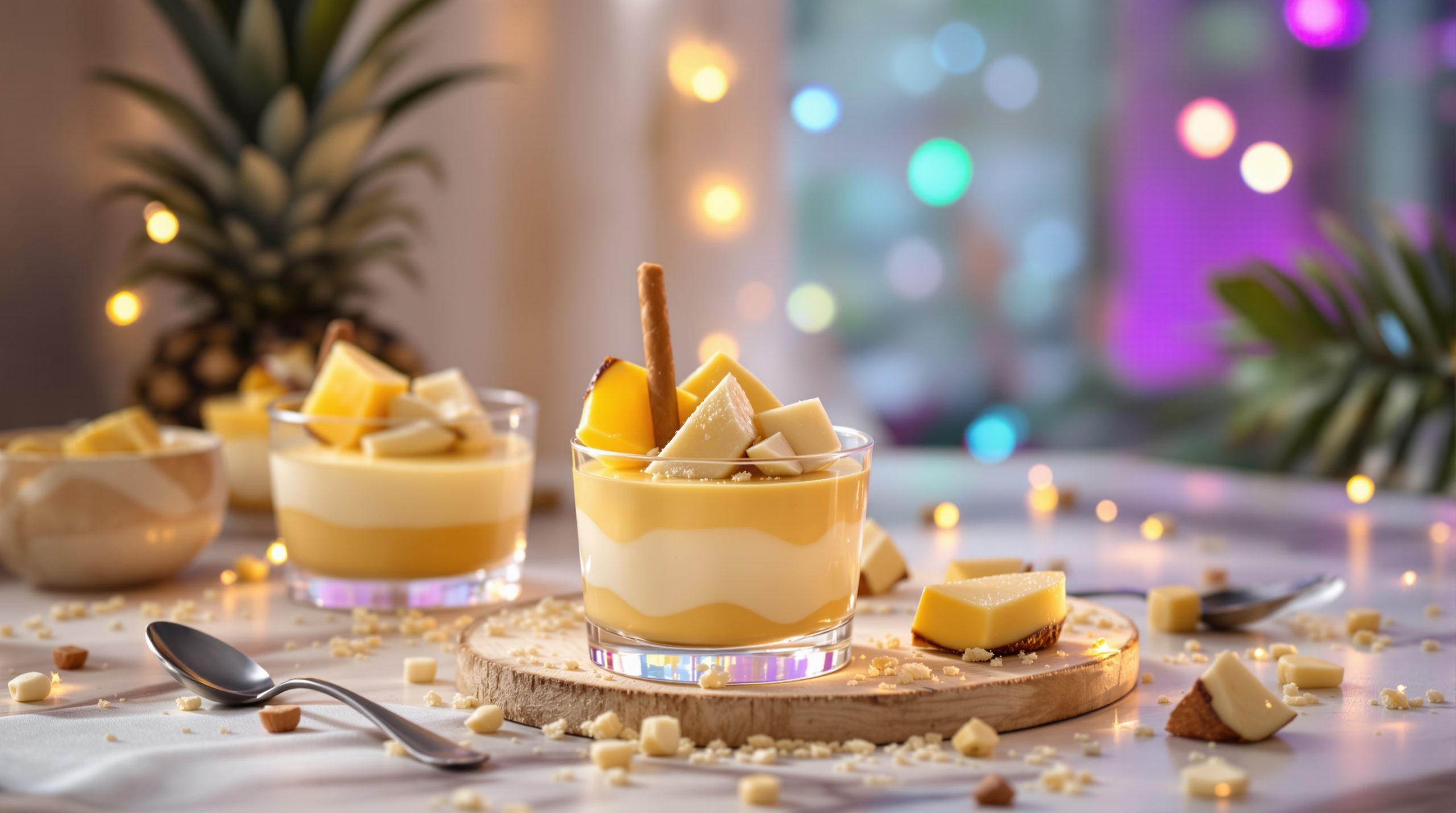 Verrines de dessert exotique.