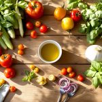 Étals de légumes méditerranéens
