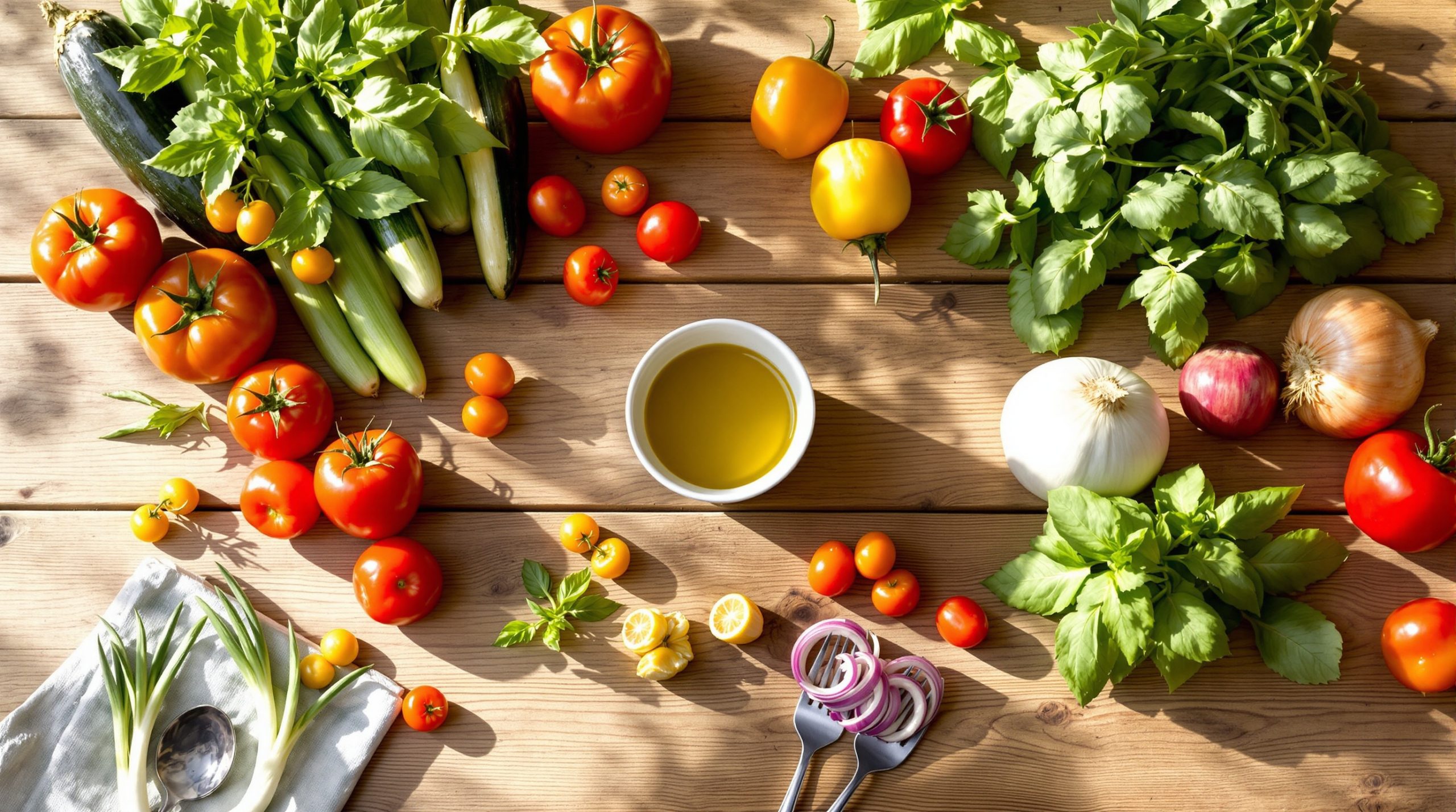 Étals de légumes méditerranéens
