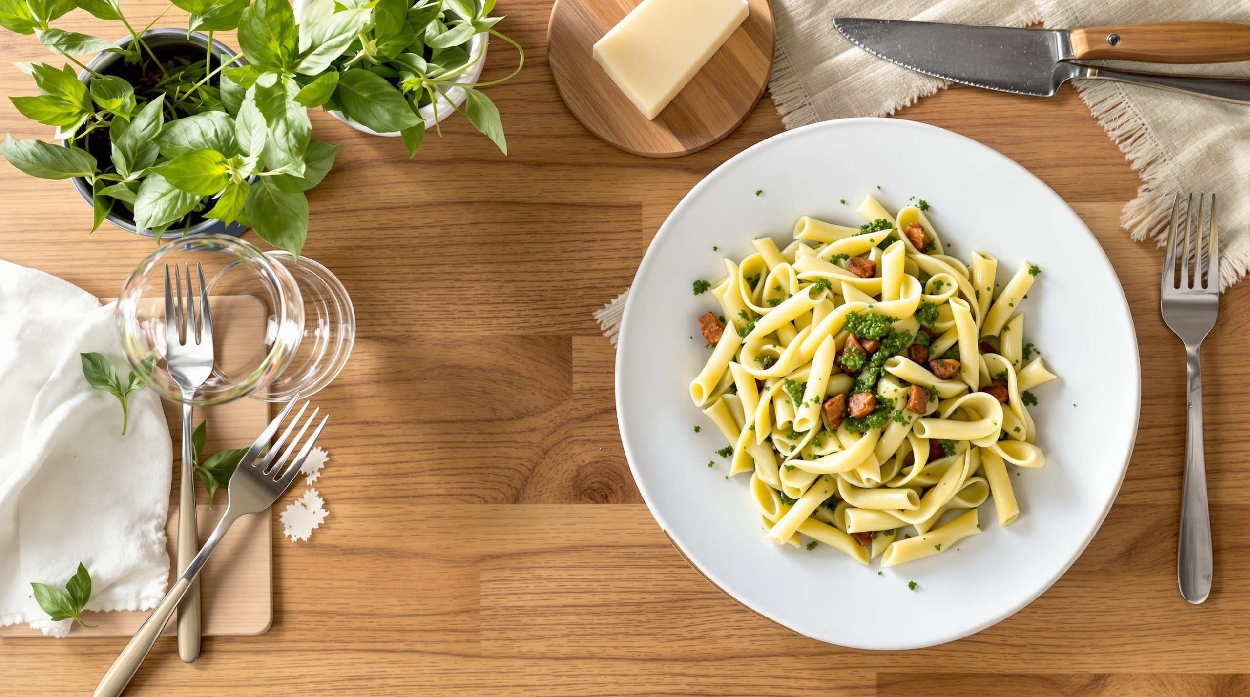Assiette_pâtes_pesto_thon