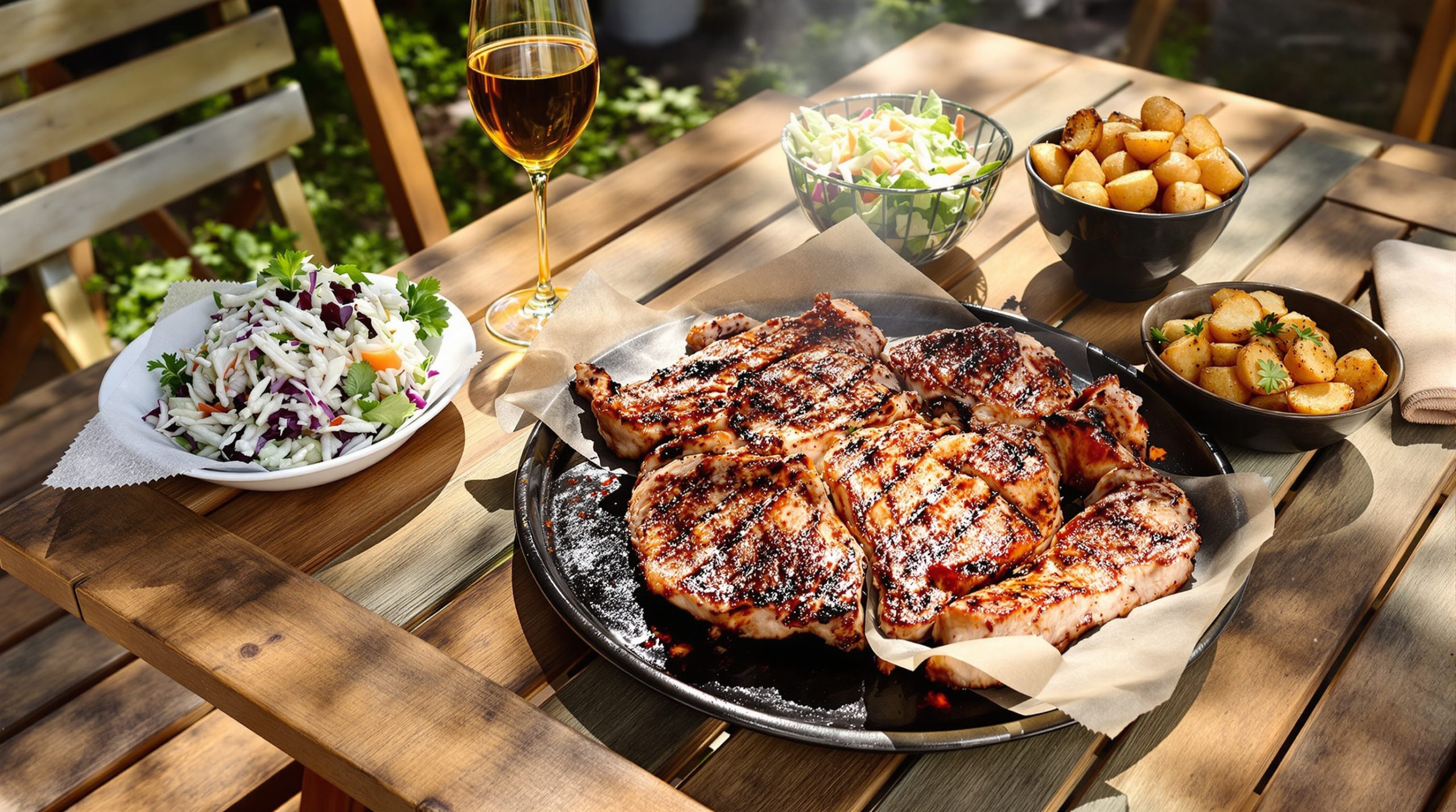 barbecue-cotes-porc-exterieur