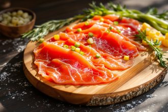 Gravlax_de_boeuf_sur_planche