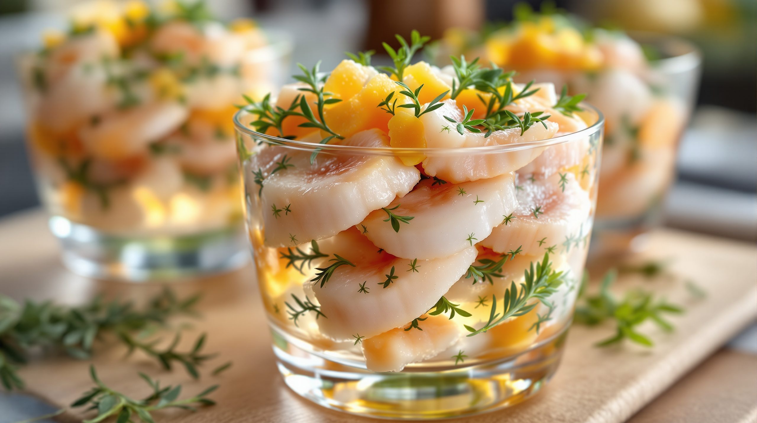 Verrine de saumon en gelée