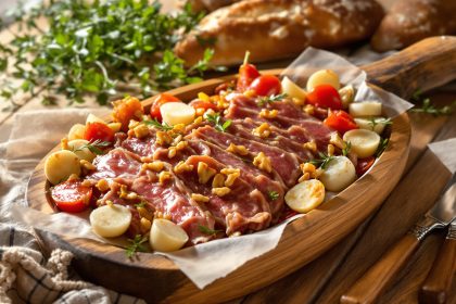 Assiette de viande des Grisons et radis