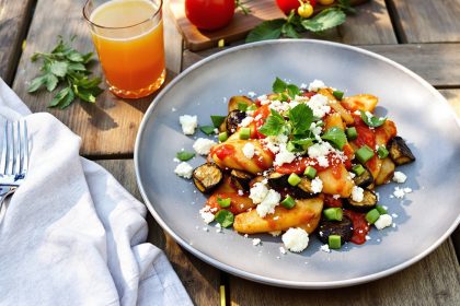 Pâtes_aubergines_frites