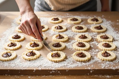 Préparation des friandises chocolatées