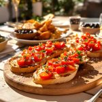 Terrasse méditerranéenne avec tapas