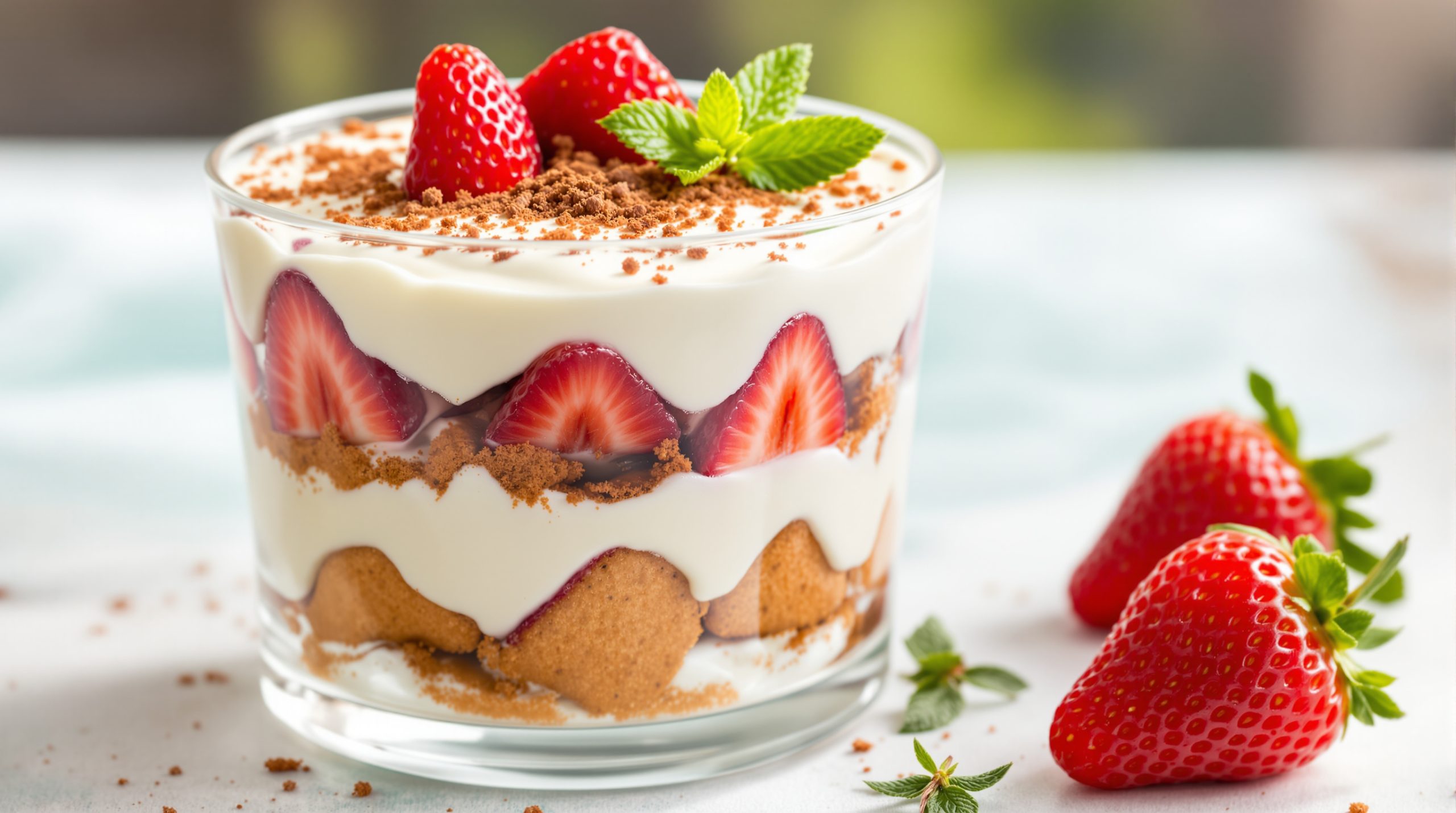 Dessert aux fraises allégé