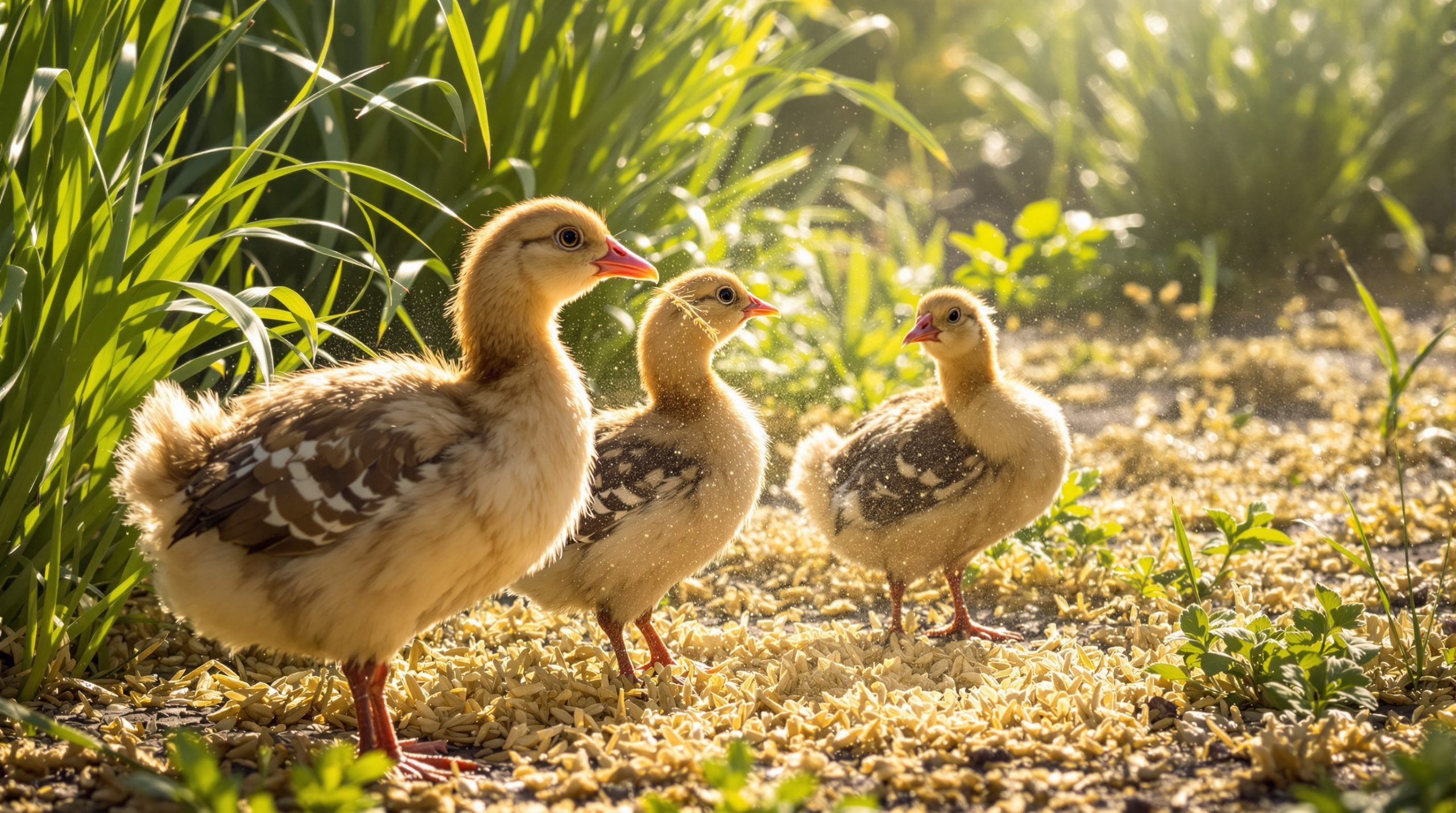 Poules_blé_germé