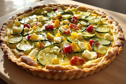 Tarte aux courgettes et fromage bleu