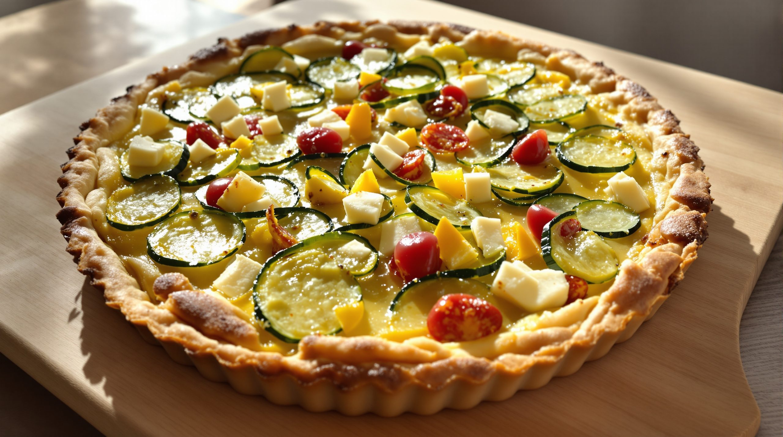Tarte aux courgettes et fromage bleu