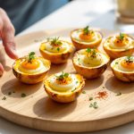 Oeufs mimosa variés sur plateau
