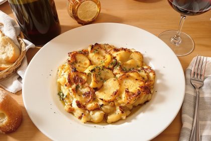 plat-gratin-croquant-vin