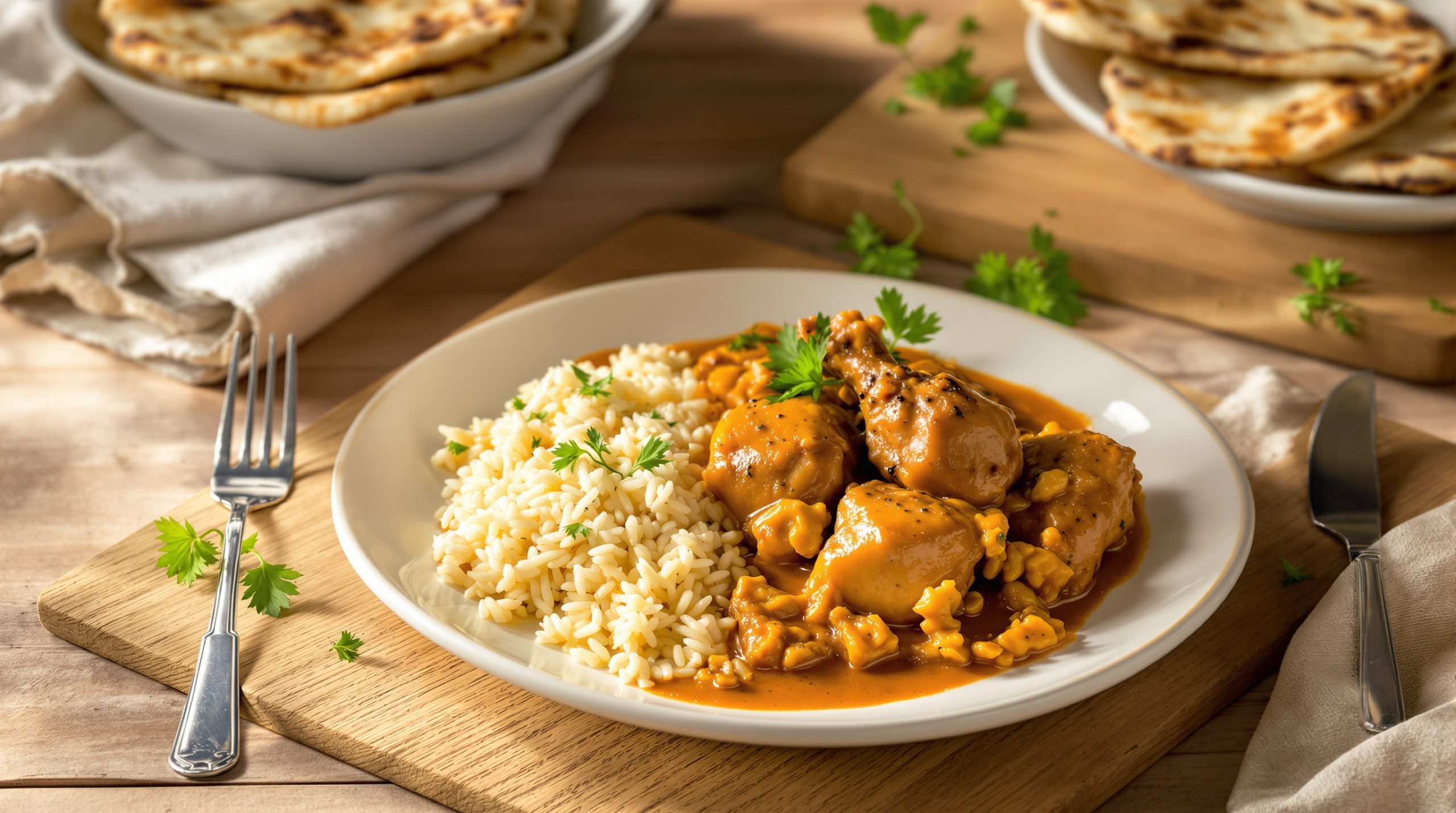 plat_poulet_sauce_cremeuse_riz_naan
