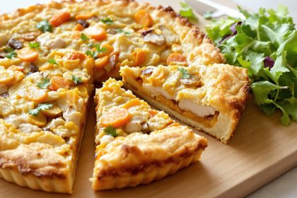 Tarte salée poulet carottes
