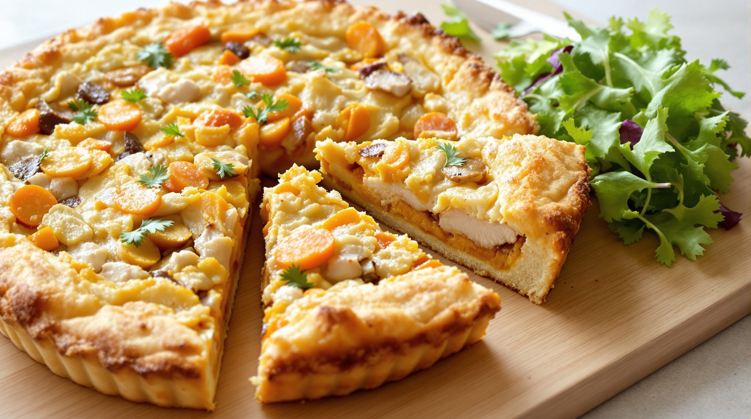 Tarte salée poulet carottes